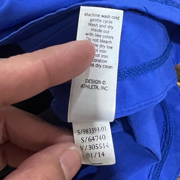 Athleta 2 in 1 Pulse Shortie Shorts in Blue Women's Size Small - Picture 7 of 9